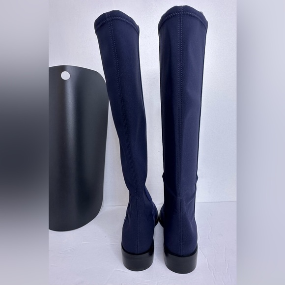 NWOB STUART WEITZMAN Greer City Boot 5050 Stretch Knee high, Navy, SUEDE, Sz 5.5 - Picture 12 of 13